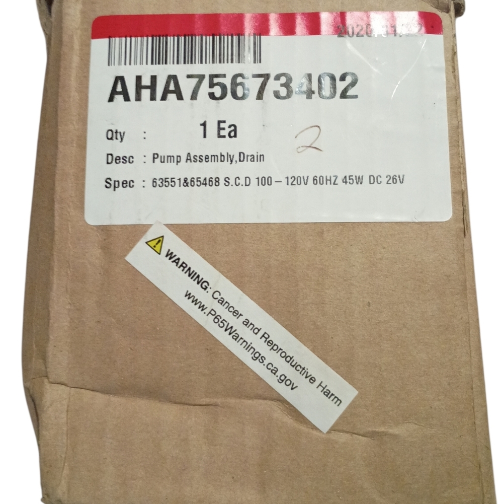 AHA75673402 Washer Drain Pump Assembly For LG Washers (New Open Box)